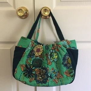 Green Floral Boho Bag